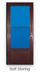 Self storing storm door in Ottawa