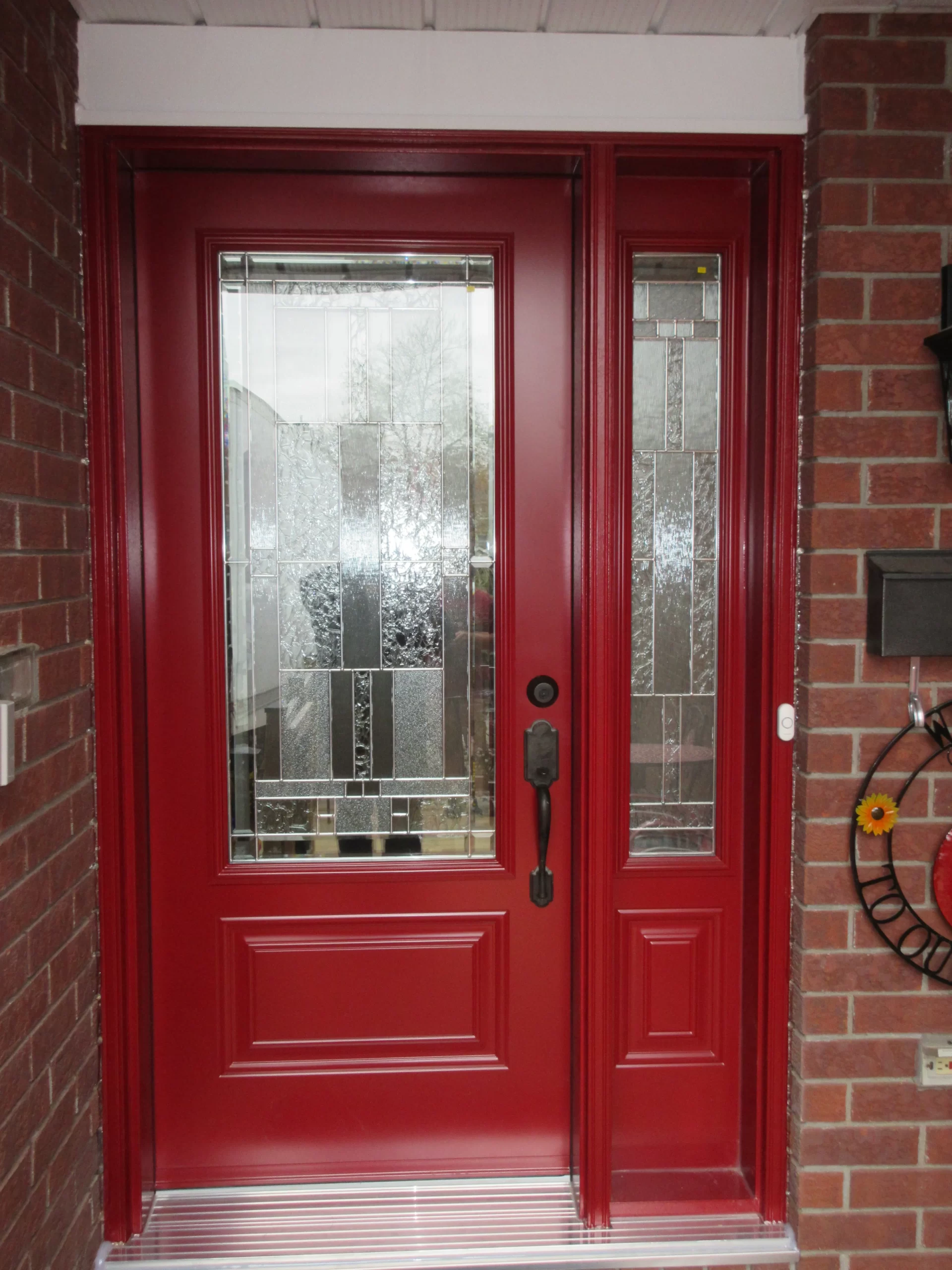 Red Steel Entry Door