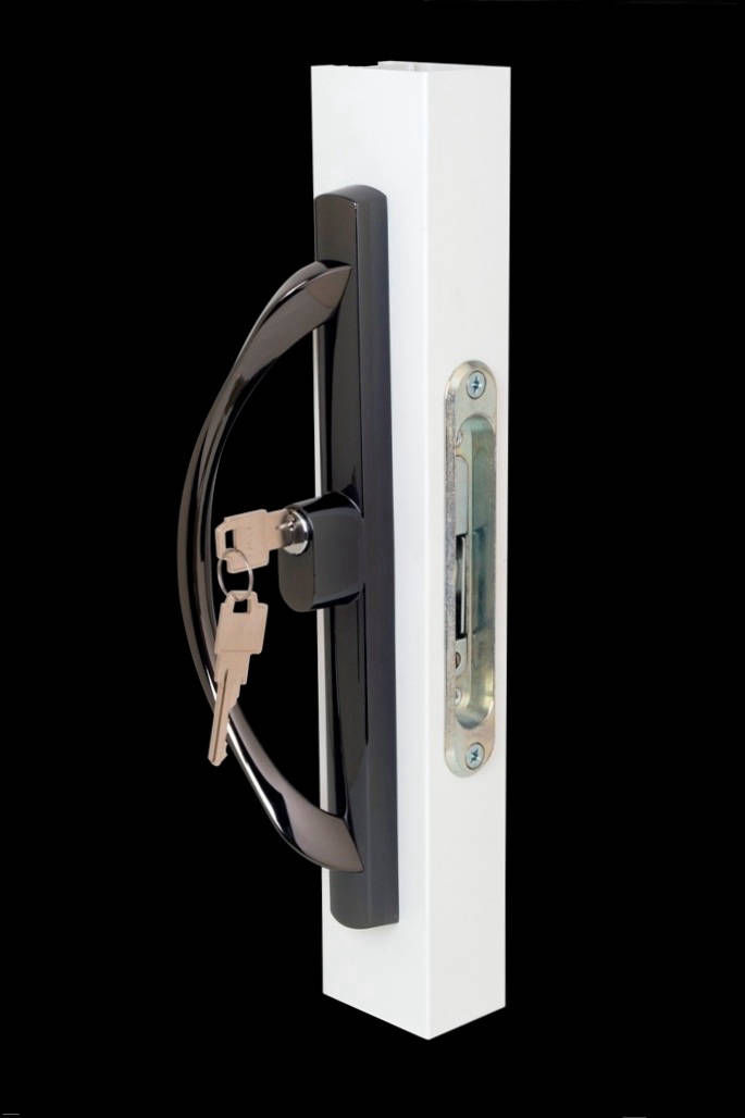 Black Nickel Door Handle with Key