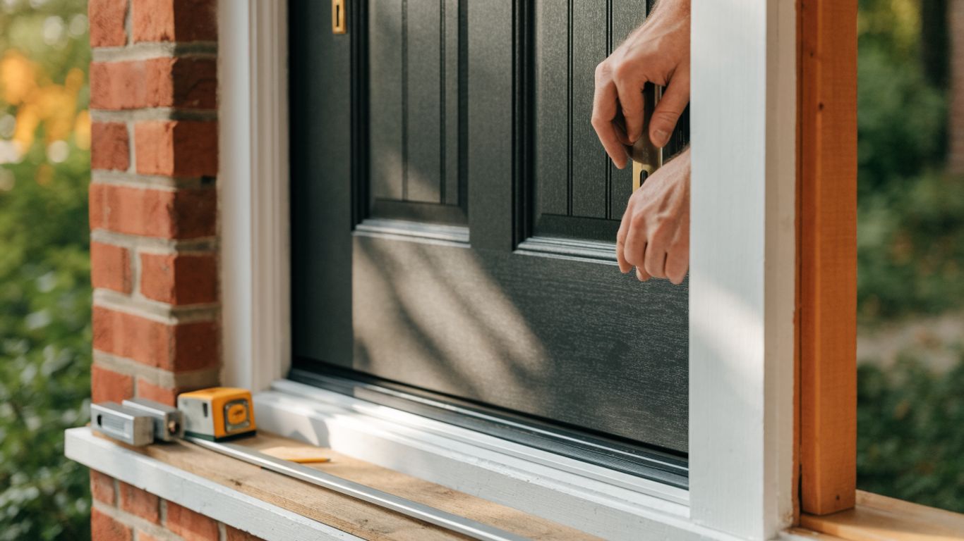 New front door being fitted to Ottawa home