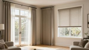 Ottawa home interior with diverse window coverings.